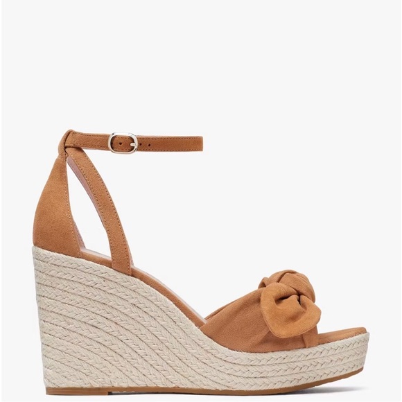 ♠️kate spade Tianna Platform Wedges, Bungalow Brown NIB - Picture 2 of 12